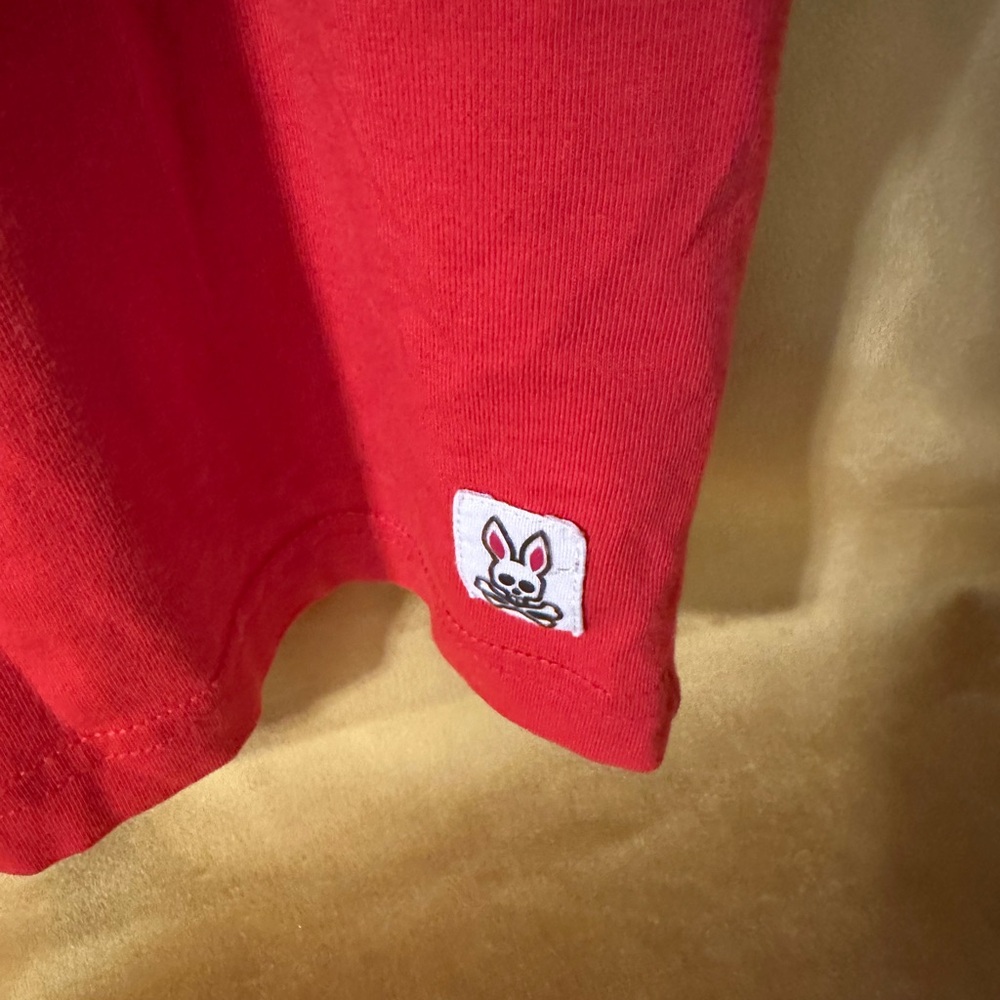 Psycho Bunny Red and Orange Short Sleeve Tee - Picture 3 of 4